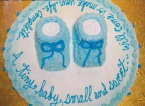 Baby Bootie Baby Shower Cake