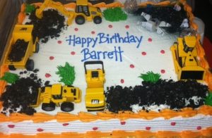 Kids Construction Theme Sheet Cake