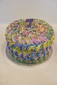 Kids Rainbow Rosette Cake