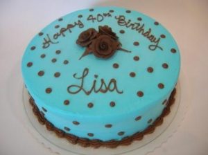 Round Polka Dot Birthday Cake