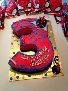 Kids Sculpted Spider Man Cake