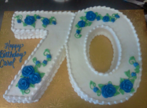 70th Sculpted Buttercream Birthday Cake