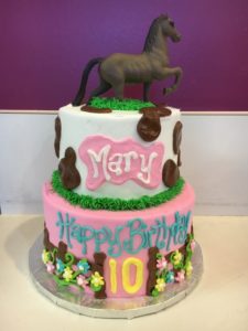 Two-tiered Horse Birthday Cake