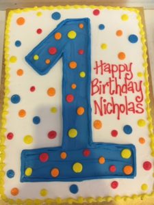 Kids First Birthday Sheet Cake