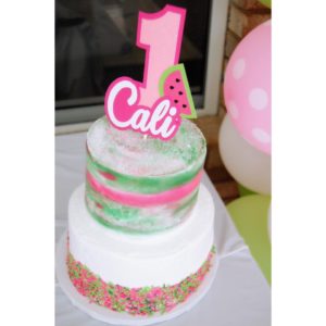 Kids Two-tiered Watermelon Birthday Cake