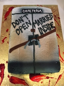 Zombie Theme Custom Wedding Cake