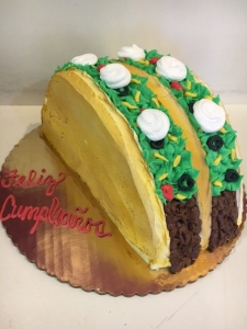 Taco Theme Custom Birthday Cake