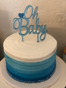 Ombre Texture Baby Shower Cake