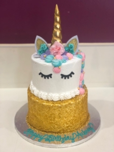 Two-tiered Unicorn Cake