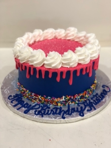 Drip Round Birthday Cake