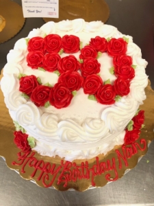 50th Round Rose Birthday Cake