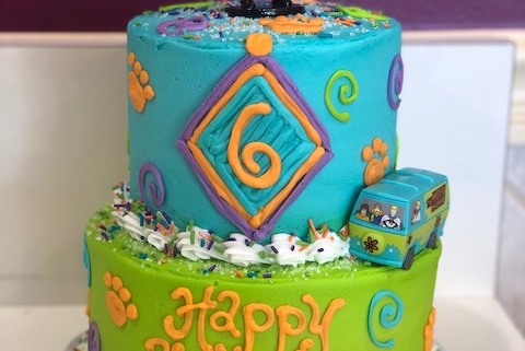 Kids Two-tiered Scooby Doo Birthday Cake
